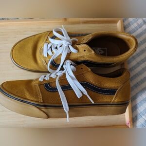 Vans Men’s Old Skool Suede Sneakers in Mustard Yellow